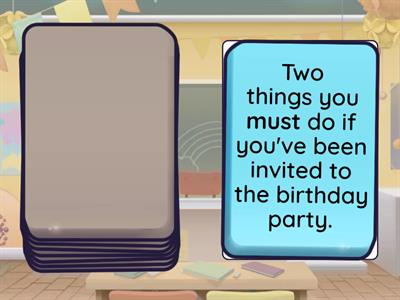 must, have to, mustn't, don't have to