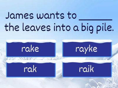 U3L1 Spelling Long a Words