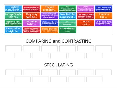 (C1) Comparing, contrasting, speculating (speaking, part 2)