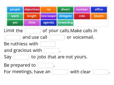 Ways to make more time B