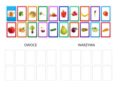 Segregacja - warzywa i owoce