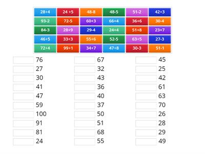 Addition and Subtraction Activity