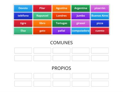 SUSTANTIVOS PROPIOS Y COMUNES