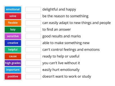 Outcomes elementary unit 6 Vocabulary