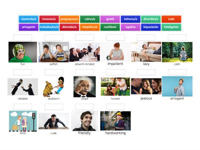 Adjetivos para descrever personalidade