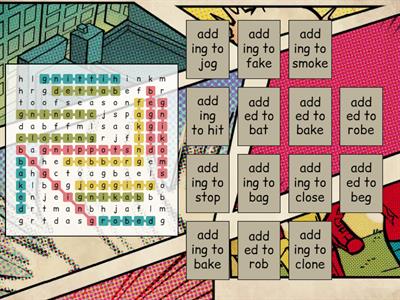 add suffixes ing and ed