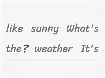 What's the weather like?