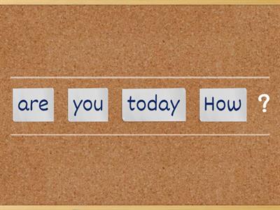 7A: Word order in questions (Quiz)