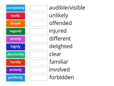 Adverb+ adjective 