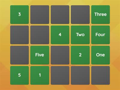  Numbers memory game 1-10