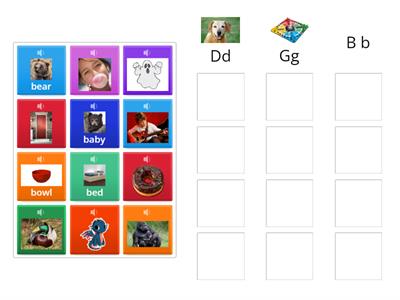 Sound Sort /b/ /d/ /g/