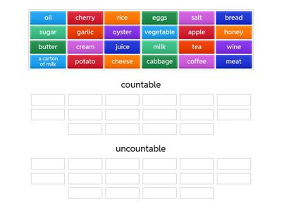 Countable-uncountable nouns