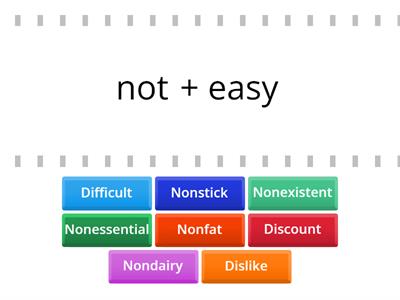 Non-, Dis-, Dif- Prefix Game