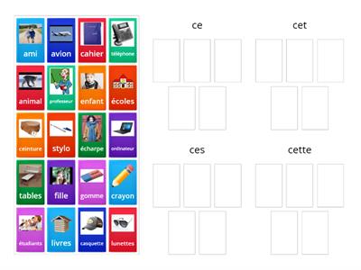 Les adjectifs démonstratifs