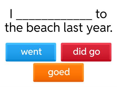 Past simple regular and irregular