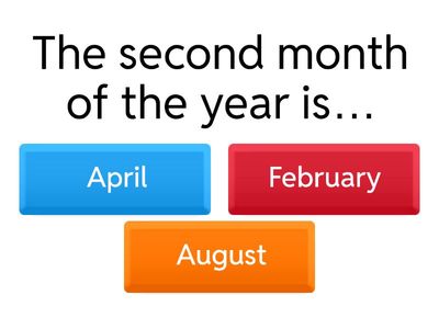 The months of the year