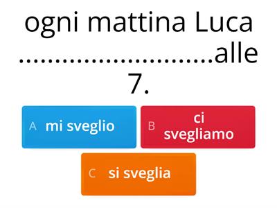 Verbi riflessivi al presente indicativo