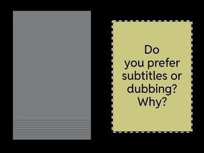 Speaking about series - Advanced 