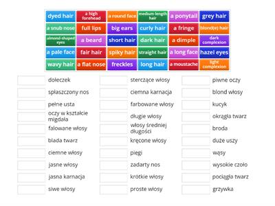 What does she/he look like? (face & hair)