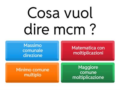 MCD e mcm the quiz