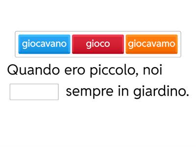 Imperfetto (verbi regolari) 
