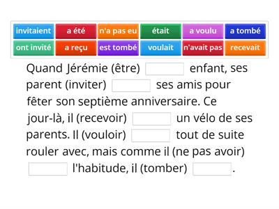 Passé composé ou imparfait? (mot manquant)