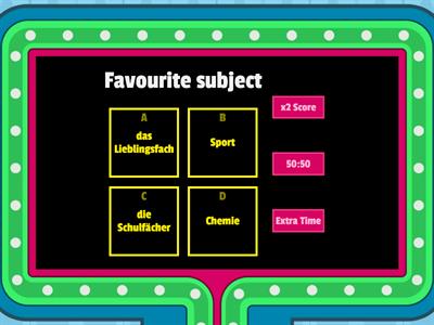 School Subjects Gameshow Quiz