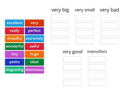 stong adjectives with intensifiers