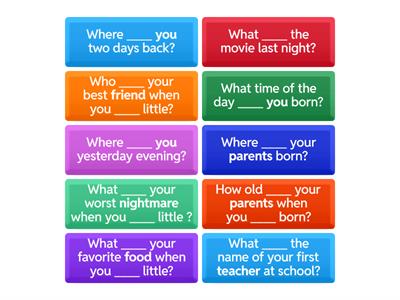 Was/Were-WH-Questions 