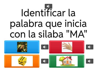 Juego de Silabas letra "M"