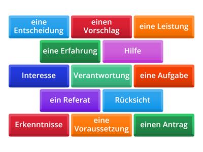 Finde das passende Verb