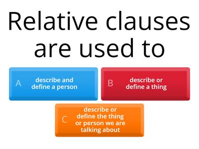 Relative clauses 