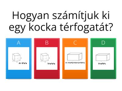 Térfogat - kocka, téglatest