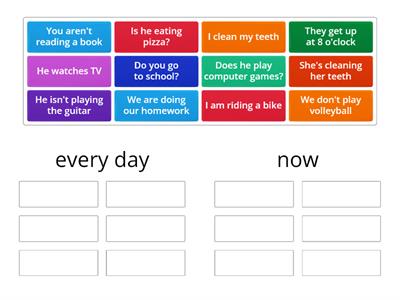 Present Continuous/Present Simple