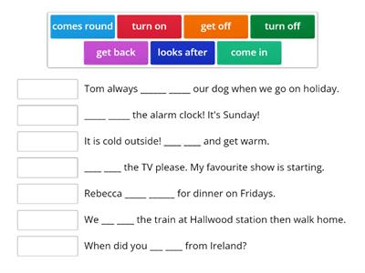 Optimise A2. Unit 1 - phrasal verbs