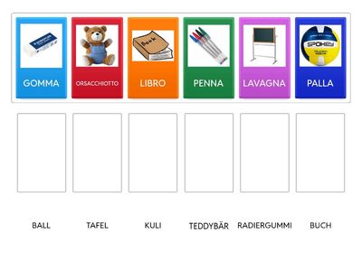 TEDESCO - OGGETTI SCUOLA