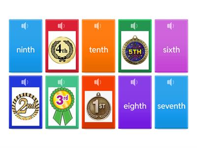 Flip Tiles Ordinal Numbers 1st-10th