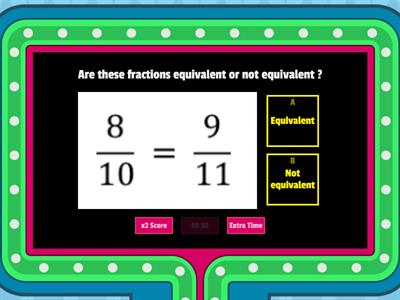 Simplifying and finding equivalent Fractions