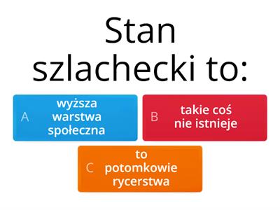 Test z podsumowania działu ,,W rzeczpospolitej szlacheckiej''