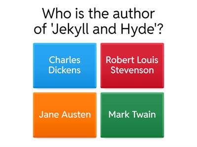 Jekyll and Hyde OCR GCSE Quiz