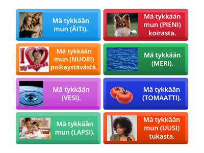 TYKÄTÄ + STA/STÄ (i-sanat)