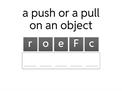 Anagram Newton`s 2nd Law of Motion Vocabulary