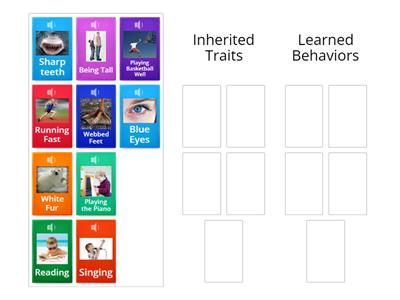 Inherited Traits vs. Learned Behaviors