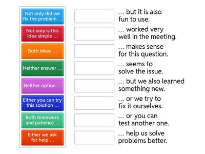 Paired conjunctions Matching - Upper B 