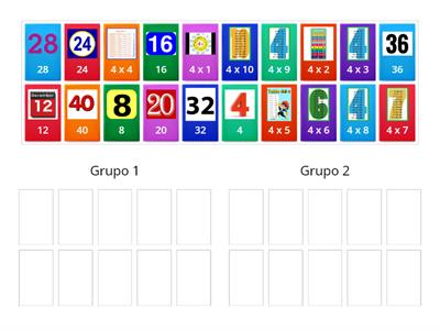 Tabla del 4