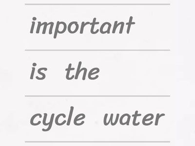 water cycle