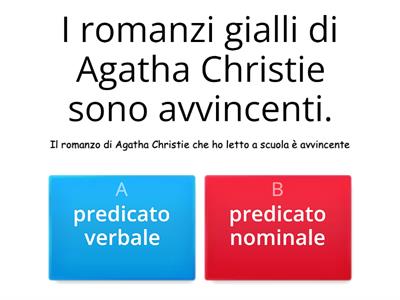 Predicato verbale vs predicato nominale