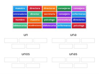 Class Practice Spanish Articles (Indefinite)