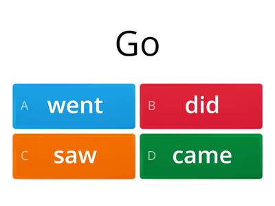 Past tense of verb