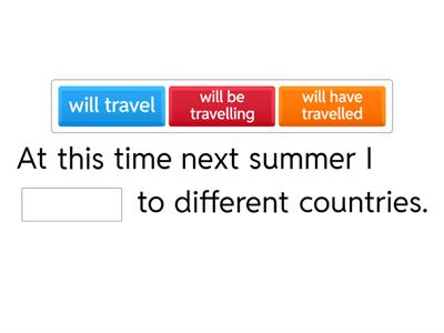Future continuous and future perfect